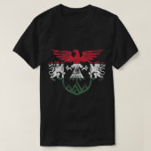 Hongaarse leeuwen en het adelsymbool - Hongaarse v T-shirt (Design voorkant)