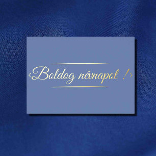 Hongaarse naamdag - gouden folie uitnodiging