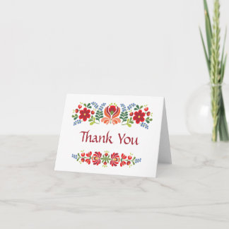 Hongaarse roodbloemen Hartelijk dank Kaart