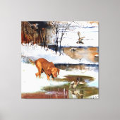 Hongaarse vanissla, jachteenden in de winter canvas afdruk (Voorkant)