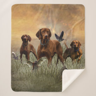 Hongaarse Vizsla Art Sherpa Deken