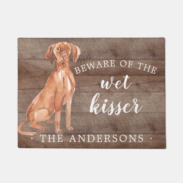 Hongaarse Vizsla .Dog Gepersonaliseerde Deurmat (Voorkant)