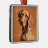 Hongaarse Vizsla Dog Metalen Ornament (Rechts)