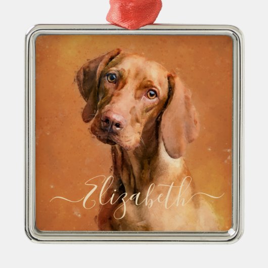 Hongaarse Vizsla Dog Metalen Ornament (Voorkant)