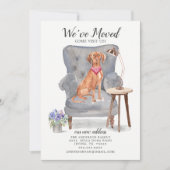 Hongaarse Vizsla-hond | Verhuisbericht Aankondiging (Voorkant)