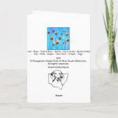 Hongaarse Vizsla Kerstkaart 009 Feestdagen Kaart (Achterkant)