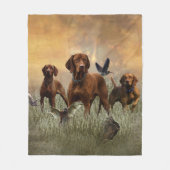 Hongaarse Vizsla Kunst Fleece Deken (Voorkant)