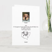 Hongaarse Vizsla Lege Kaart 002 (Achterkant)