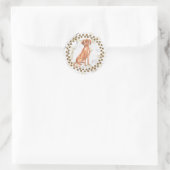 Hongaarse Vizsla Paw afdrukken en ruimte achtergro Ronde Sticker (Tas)