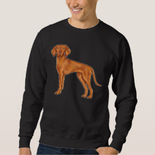 Hongaarse Vizsla Pointer Honden Cartoon Illustrati Trui