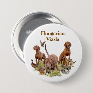 	Hongaarse Vizsla Ronde Button 7,6 Cm