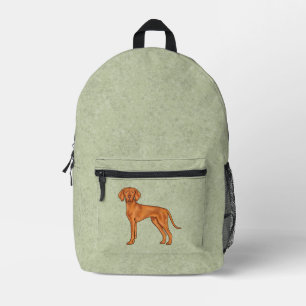 Hongaarse Vizsla Schattige Cartoon Pointer Hond Gr Bedrukte Rugzak