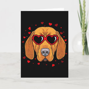 Hongaarse Vizsla Valentijnshart Schattige Hondenli Kaart