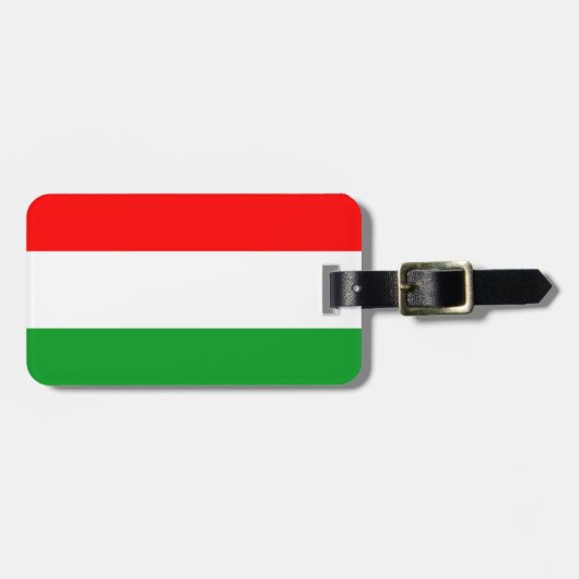 Hongaarse vlag bagagelabel (Voorkant horizontaal)
