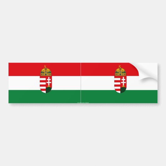 Hongaarse vlag bumper sticker (Voorkant)