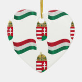 Hongaarse vlag en rest keramisch ornament (Voorkant)