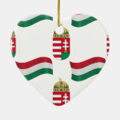 Hongaarse vlag en rest keramisch ornament (Achterkant)