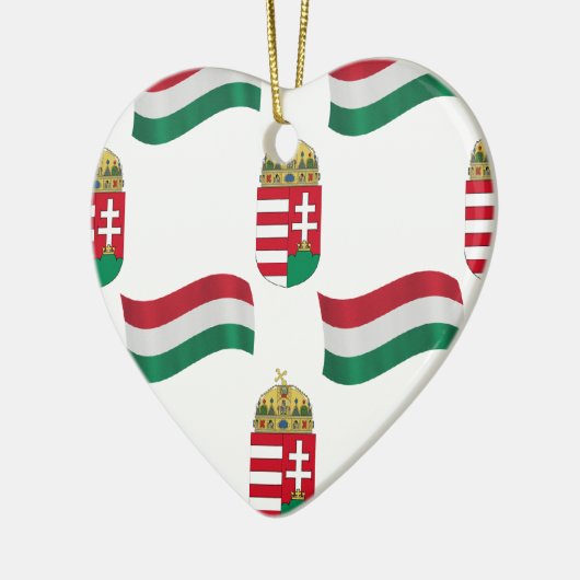 Hongaarse vlag en rest keramisch ornament (Links)