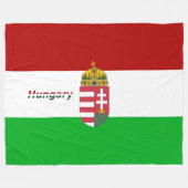 Hongaarse vlag fleece deken (Voorkant (Horizontaal))