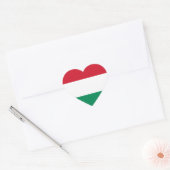 Hongaarse vlag hart sticker (Envelop)
