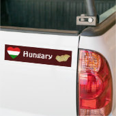 Hongaarse vlag — Heart + Map Bumpersticker (Op Truck)
