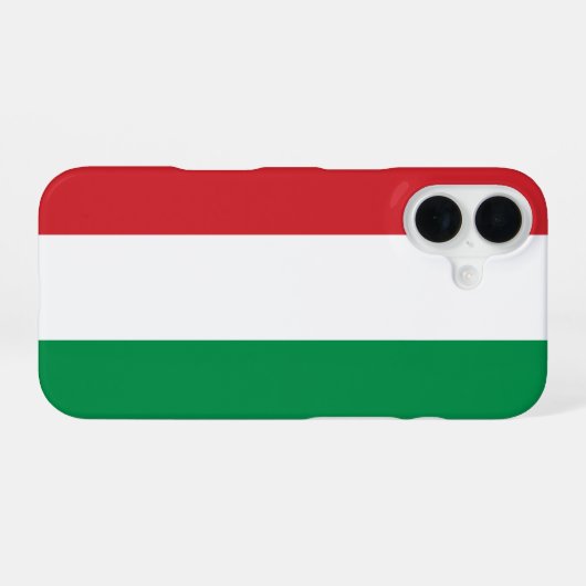 Hongaarse vlag iPhone 16 hoesje (Achterkant horizontaal)