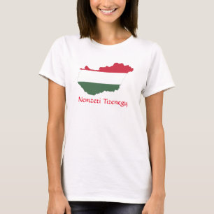 Hongaarse vlag Kaart Nemzeti Tizenegy T-Shirt