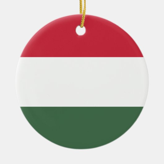 Hongaarse vlag keramisch ornament (Voorkant)