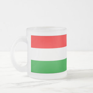 Hongaarse vlag matglas koffiemok