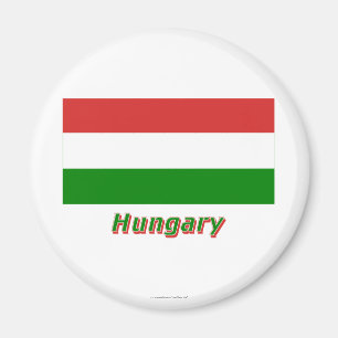 Hongaarse vlag met naam magneet