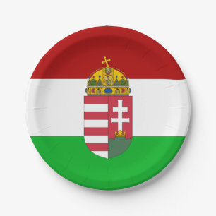 Hongaarse vlag papieren bordje