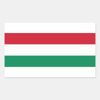 Hongaarse vlag rechthoekige sticker