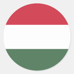 Hongaarse vlag ronde sticker