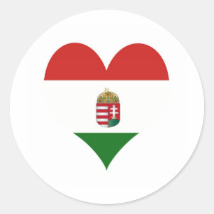 Hongaarse vlag ronde sticker