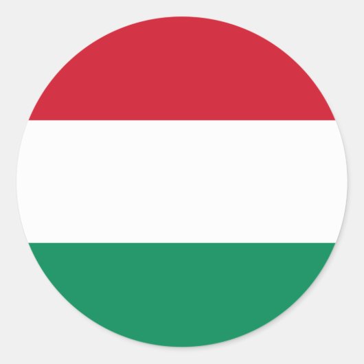 Hongaarse vlag ronde sticker (Voorkant)
