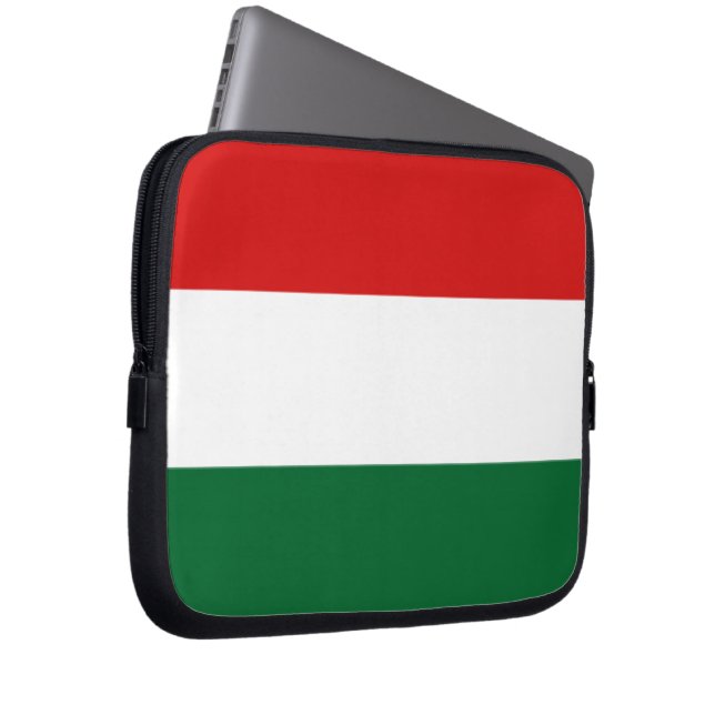 Hongaarse vlag rood wit groen laptop sleeve (Voorkant Rechts)