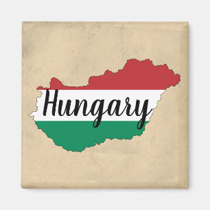 Hongaarse vlag Silhouette Magneet