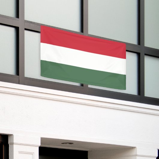 Hongaarse vlag spandoek (Buitenkant Gebouw)