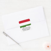 Hongaarse vlag vierkante sticker (Envelop)