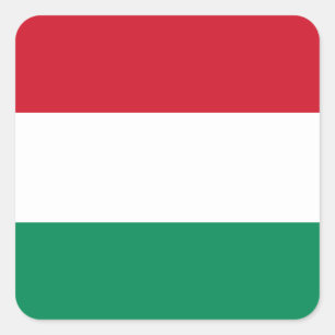 Hongaarse vlag vierkante sticker