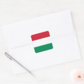 Hongaarse vlag vierkante sticker (Envelop)