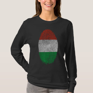 Hongaarse vlag, vingerafdruk, staat in mijn DNA vo T-shirt