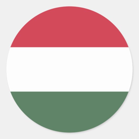 Hongaarse vlag, vlag van Hongarije Ronde Sticker (Voorkant)