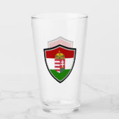 Hongaarse vlaggen glas (Voorkant)