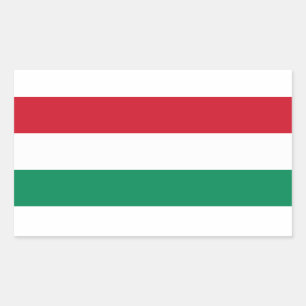 Hongaarse vlaggen* rechthoekige sticker