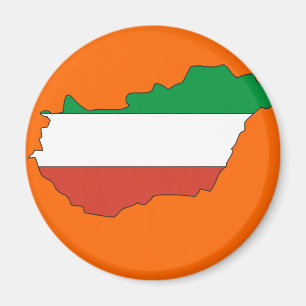 Hongaarse vlaggenkaart magneet