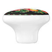 Hongaarse vogels en bloemen keramische knop (Zijkant)