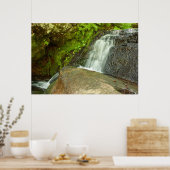 Hongaarse Waterval Bemoste Bos Cascade Poster (Keuken)