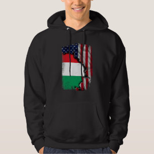 Hongaarse wortels Half Amerikaanse vlag patriotti Hoodie