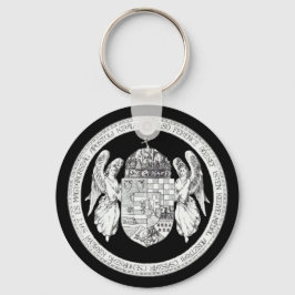 Hongaarse zegel met wapenschild Hongarije Gifts Sleutelhanger